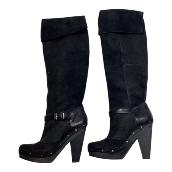 Rachel Roy Rfenkala Suede Boots Size 7 Black - Picture 10 of 14